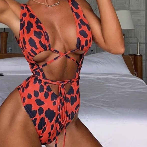 Leopard Wrap Swimsuit