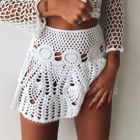 Beach Knitted Mini Skirt