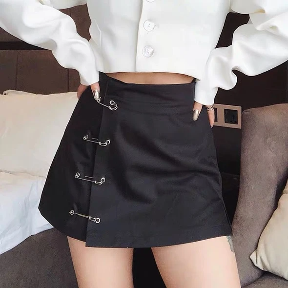 Mini Clip Slit Skirt